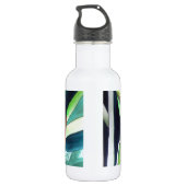 Bouteille D'eau Heliconia Lobster Claw fleur d'aquarelle tropicale (Dos)