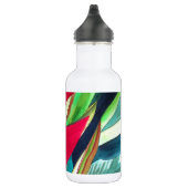 Bouteille D'eau Heliconia Lobster Claw fleur d'aquarelle tropicale (Droite)