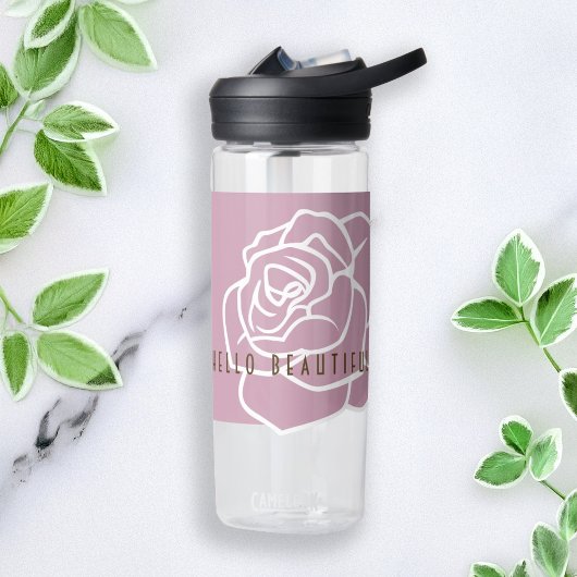 Bouteille D'eau Hello Beautity - Fleur rose moderne