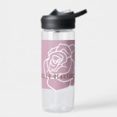 Bouteille D'eau Hello Beautity - Fleur rose moderne (Gauche)