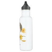 Bouteille D'eau Hérisson floral personnalisé (Droite)
