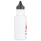 Bouteille D'eau Heureuse Sainte-Valentin - Coeurs rouges Images mi (Gauche)