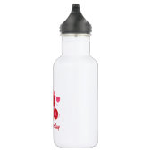 Bouteille D'eau Heureuse Sainte-Valentin - Coeurs rouges Images mi (Droite)