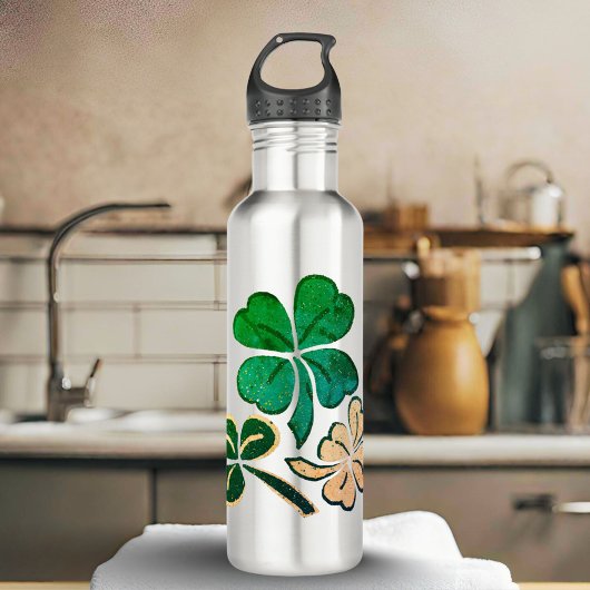 Bouteille D'eau Heureux Shamrock Clover Joyeux Saint Patrick's day