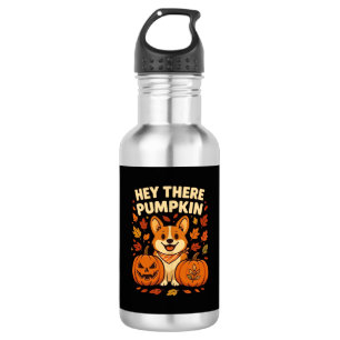 Bouteille D'eau Hey There Citrouille Corgi Halloween Citrouilles A