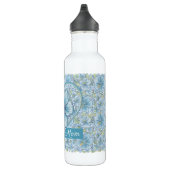 Bouteille D'eau Hibiscus & dentelle TURQUOISE (Droite)