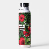 Bouteille D'eau Hibiscus et palmiers (Plage)