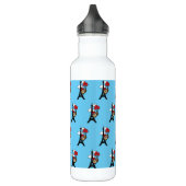 Bouteille D'eau Hibou volant avec des ballons de coeur à Paris (Gauche)