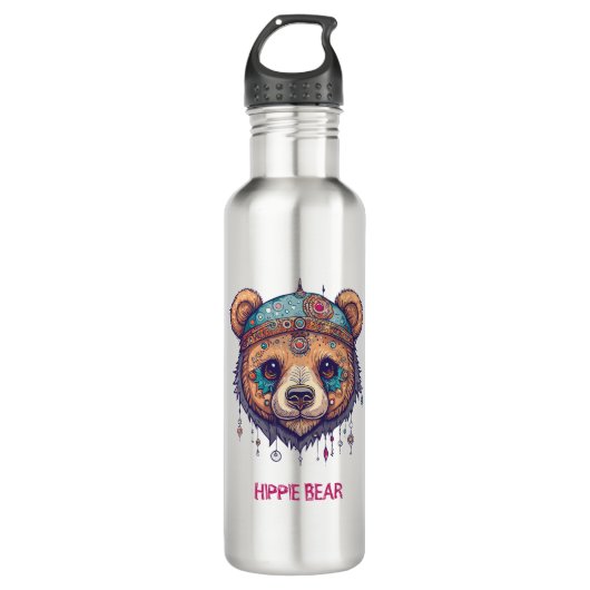 Bouteille D'eau Hippie Bear I (Devant)