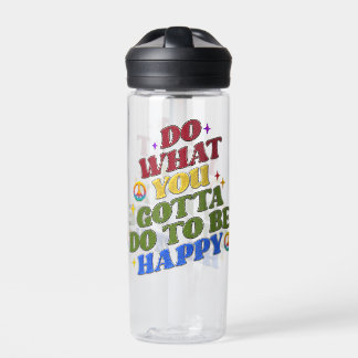 Bouteille D'eau Hippie de la paix Encouragement positif Bonheur