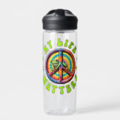 Bouteille D'eau Hippie Love Peace Life Matters Custom  (Extérieur)