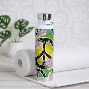 Bouteille D'eau Hippie Peace Tie Dye Fleurs Tumbler Bottle