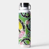 Bouteille D'eau Hippie Peace Tie Dye Fleurs Tumbler Bottle (Arrière)