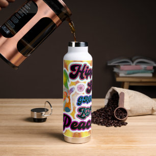 Bouteille D'eau Hippie Peace Tie Dye Gnomes Tumbler Botte