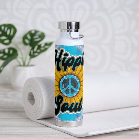 Bouteille D'eau Hippie Peace Tie Dye Soul Tumbler Botté (Yoga)