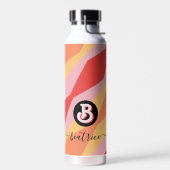 Bouteille D'eau Hippie rétro les années 70 rose Pastel géométrique (Gauche)