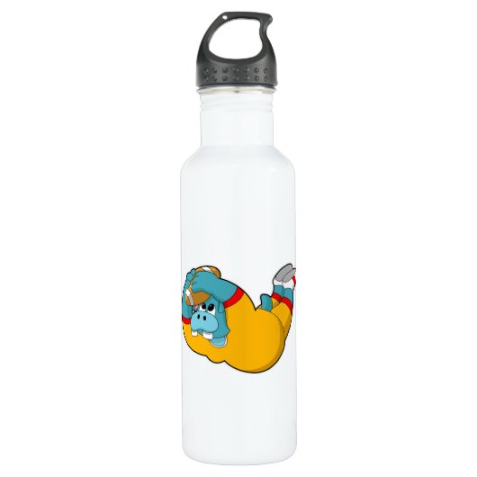 Bouteille D'eau Hippo à Football Sports (Devant)