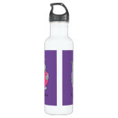 Bouteille D'eau Hippo Hugs Valentine's Day Water Bottle (Dos)