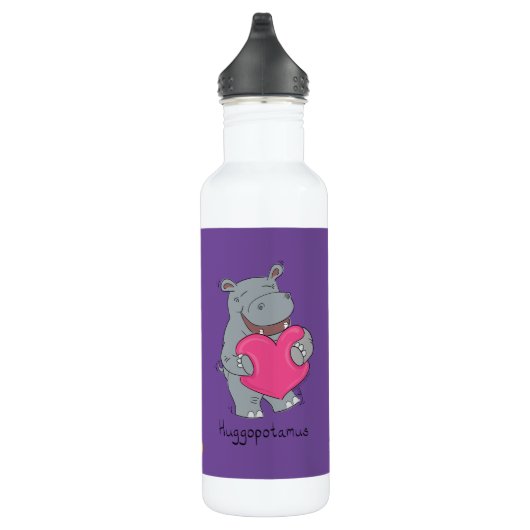 Bouteille D'eau Hippo Hugs Valentine's Day Water Bottle (Droite)