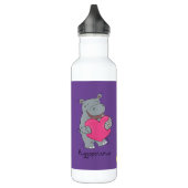 Bouteille D'eau Hippo Hugs Valentine's Day Water Bottle (Gauche)