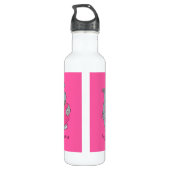 Bouteille D'eau Hippo Hugs Valentine's Day Water Bottle (Dos)