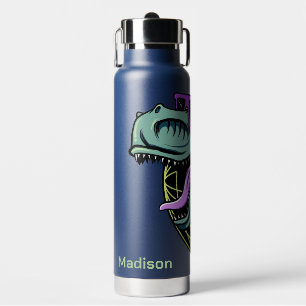 Bouteille D'eau Hipster T-Rex nom personnalisé