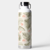 Bouteille D'eau Hisbiscus Tropical Palm Tree Motif (Avant)