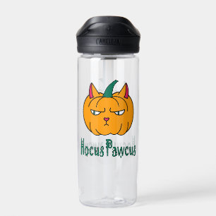 Bouteille D'eau Hocus pawcus Halloween citrouille ginger cat magie