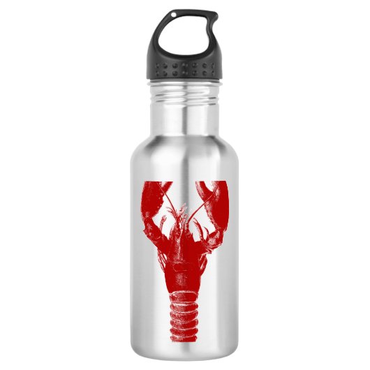 Bouteille D'eau Homard rouge profond (Devant)