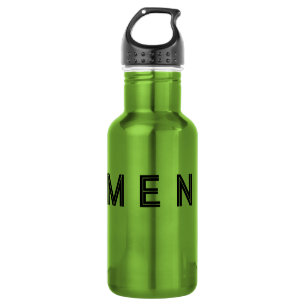 Bouteille d'eau Homme Nom Black Text Color Apple