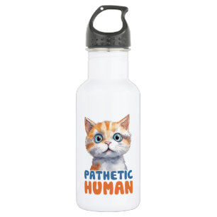 Bouteille D'eau Homme pathétique - Design de chat Sarcastique