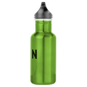 Bouteille d'eau Hommes Nom Noir Couleur du texte P (Droite)