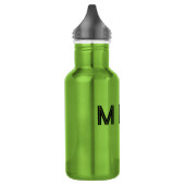 Bouteille d'eau Hommes Nom Noir Couleur du texte P (Gauche)