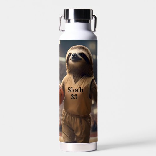 Bouteille D'eau Hoops and Hangs : Le Slam Dunking Sloth, (Avant)
