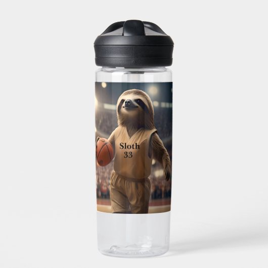 Bouteille D'eau Hoops and Hangs : Le Slam Dunking Sloth, (Extérieur)