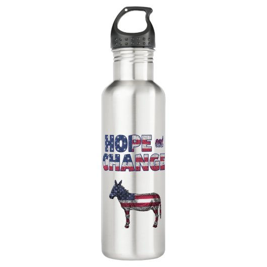Bouteille D'eau Hope and Change Democrat Donkey Water Bottle (Devant)