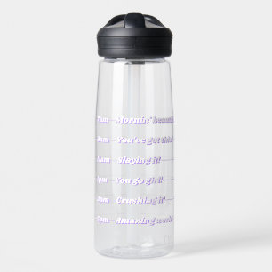 Bouteille D'eau Horaire quotidien d'hydratation Blanc violet Super