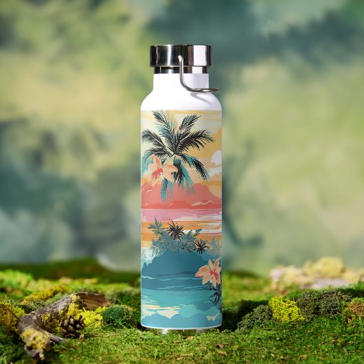 Bouteille D'eau Horizon Douce Île (Extérieur (pivotée))