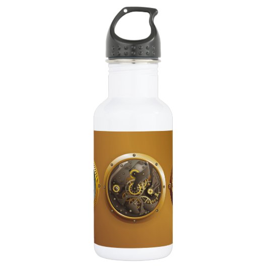 Bouteille D'eau Horloge Steampunk (Devant)