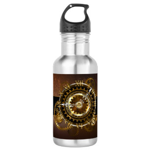 Bouteille D'eau Horloge Steampunk avec des engrenages anciens