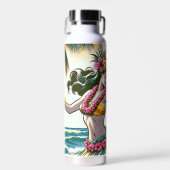 Bouteille D'eau Hula Dancer sur les îles Hawaiiennes Aloha (Avant)
