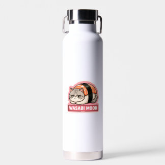 Bouteille D'eau Humeur Wasabi Mème de Sushi de Chat Grincheux Drôl