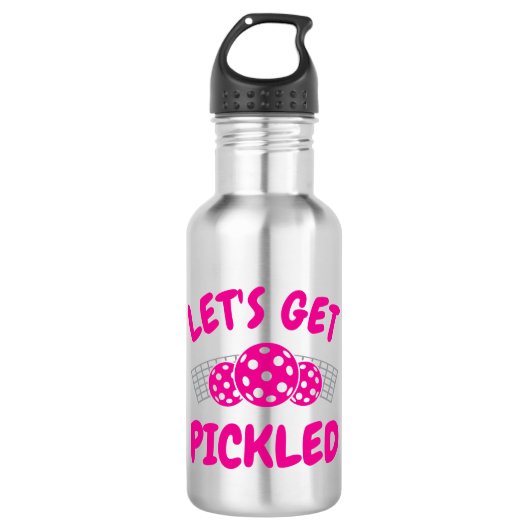 Bouteille D'eau Humorous Let's Get Pickled (Devant)