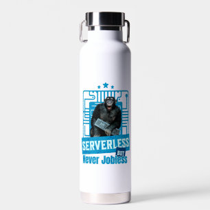 Bouteille D'eau Humour de développeur singe drôle sans serveur