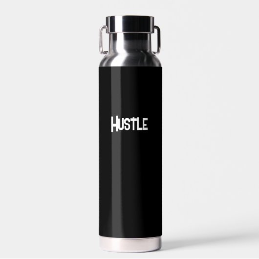 Bouteille D'eau Hustle noir/argent (Avant)