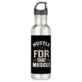 Bouteille D'eau Hustle pour cet exercice de gym musculaire entraîn (Devant)