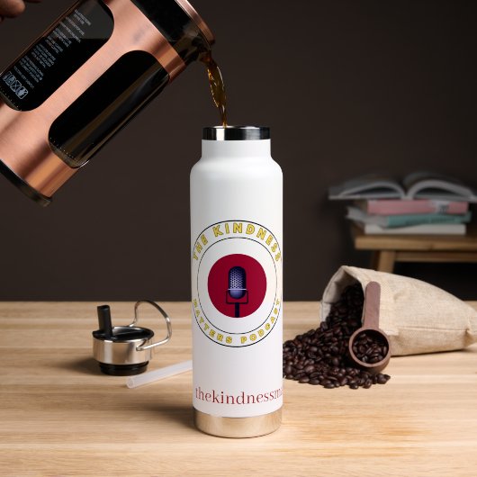 Bouteille D'eau Hydratation et gentillesse (Café (pivotée))