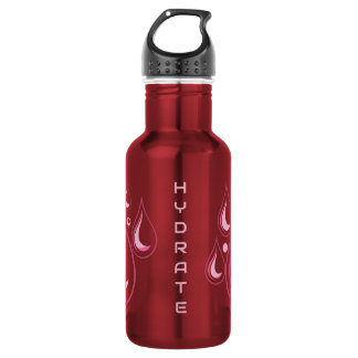 Bouteille D'eau Hydrate L'eau baisse dans les tons roses