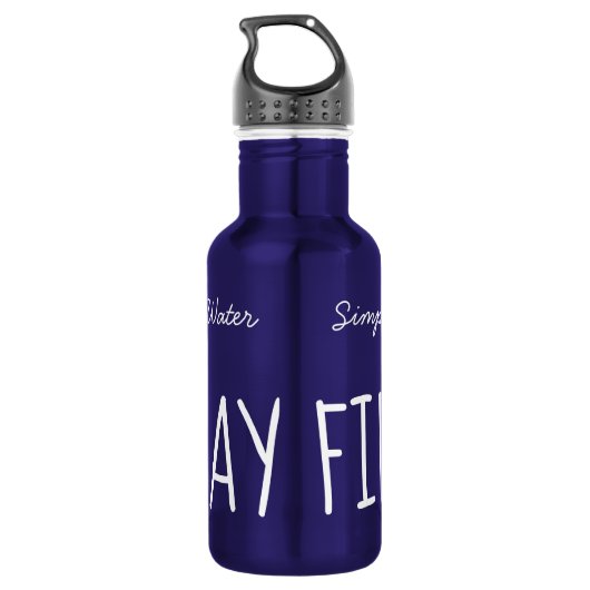 Bouteille D'eau Hydration de déox de script simple 18oz. (Dos)
