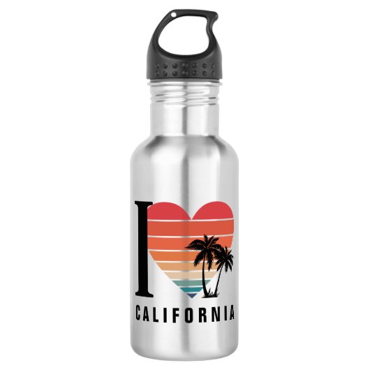 Bouteille D'eau I ♥ California Retro (Devant)